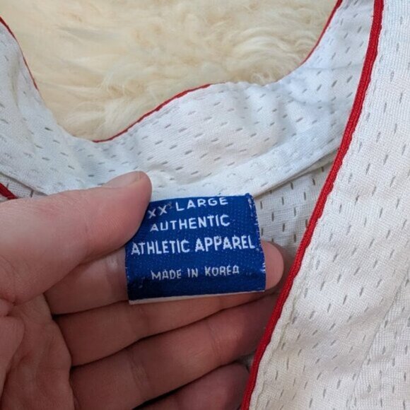 Michael Jordan #23 Chicago Bulls White Jersey Champion NBA Authentics Size 52 - Picture 11 of 14